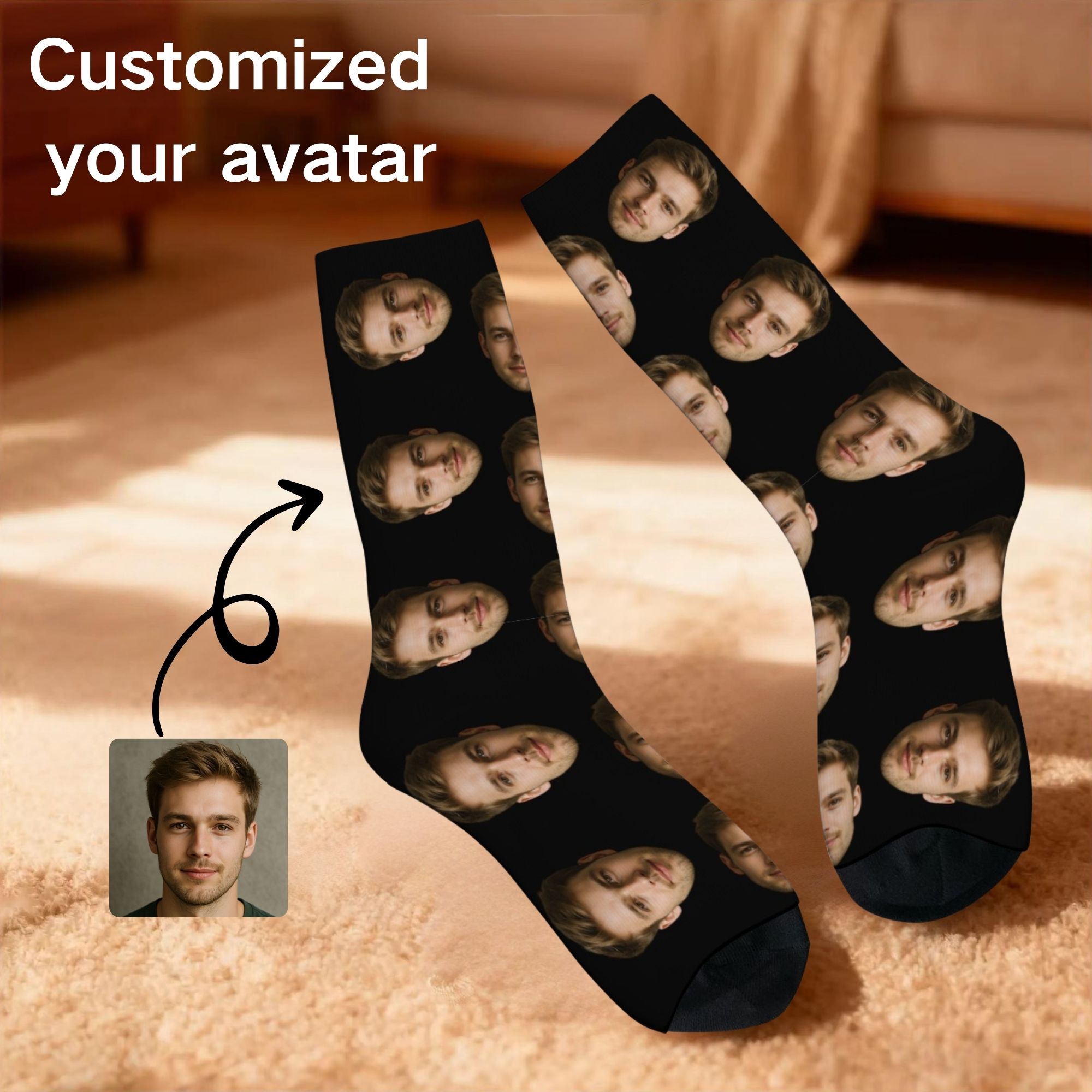 3D Printing Designing - Funny Personalized Face Photo Custom Socks