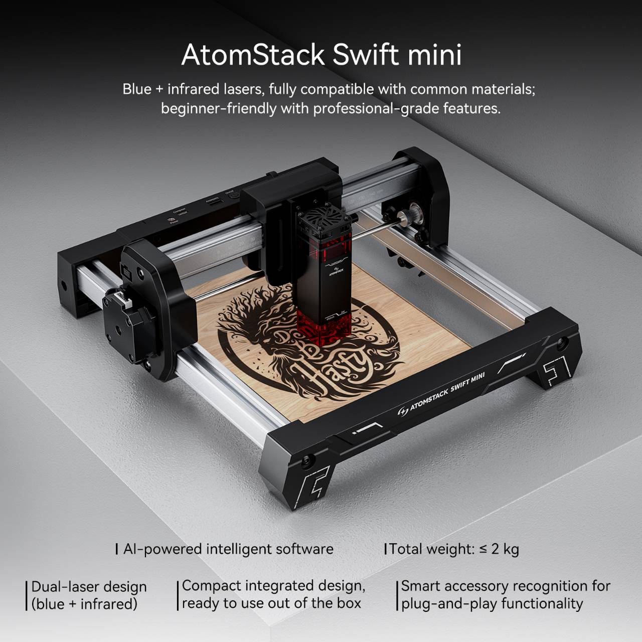 ATOMSTACK Swift Mini Laser Eng - огляд і ціна 3D Printing Online Service